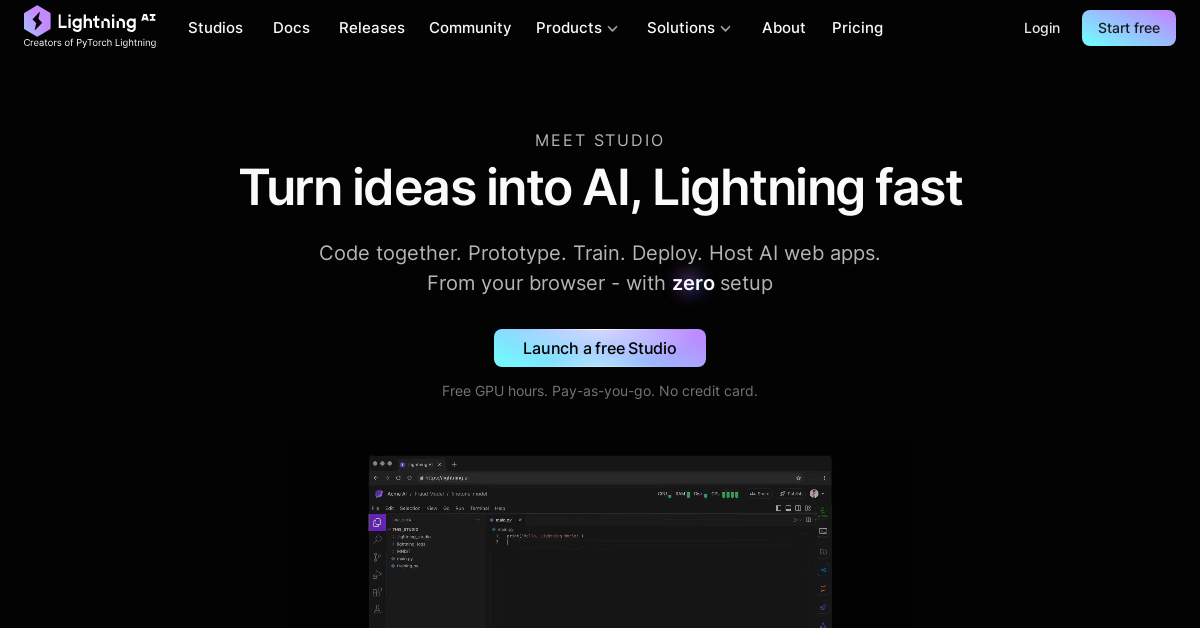 Lightning Al - AI Developer tool